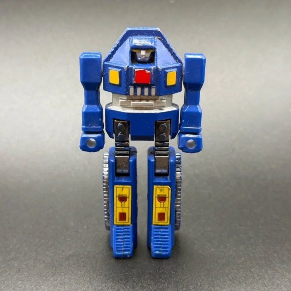Vintage 1983 Gobots Enemy Tank MR-02 02‎ Blue Robot Bandai Vehicle Toy